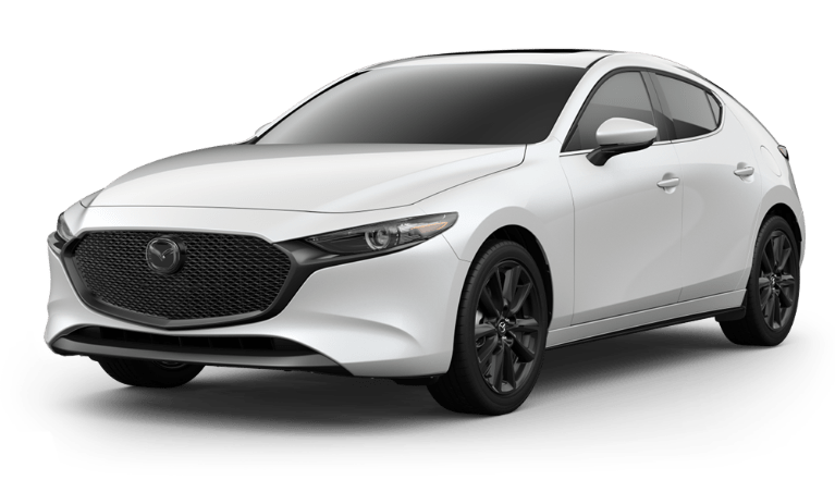2021 Mazda3 Hatchback Snowflake White Pearl Mica | Royal Moore Mazda in Hillsboro OR