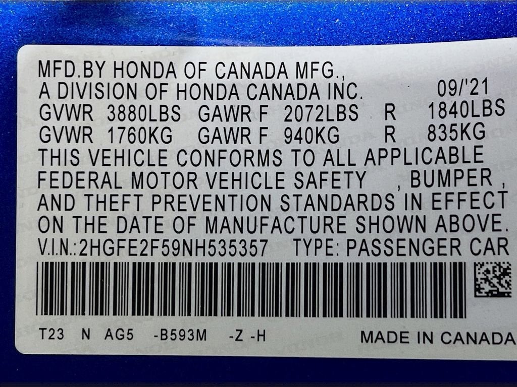 2022 Honda Civic Sport Sedan