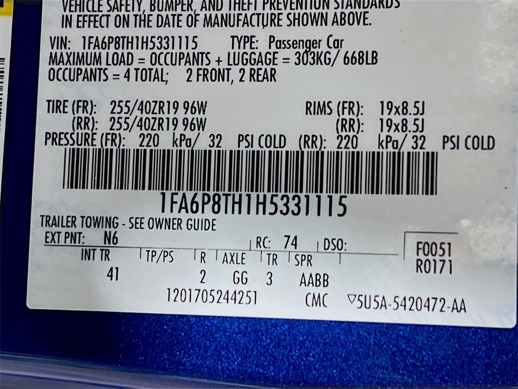 2017 Ford Mustang EcoBoost Premium