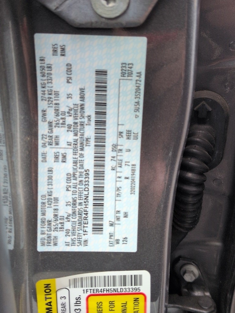 2022 Ford Ranger Lariat