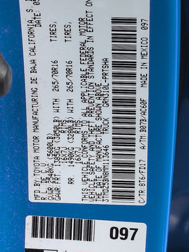 2021 Toyota Tacoma SR5 V6