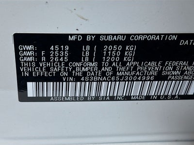 2018 Subaru Legacy 2.5i Premium