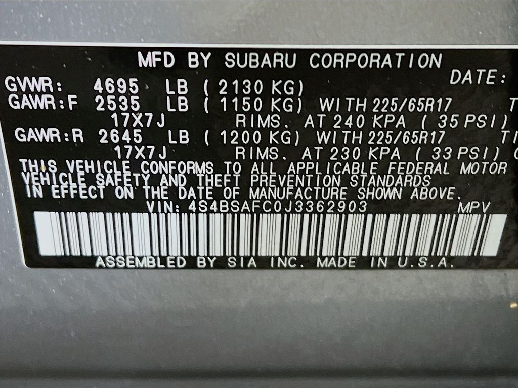 2018 Subaru Outback 2.5i Premium