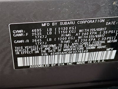 2019 Subaru Outback 2.5i Premium