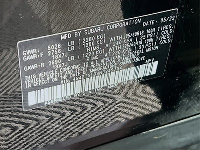 2022 Subaru Outback Onyx Edition XT