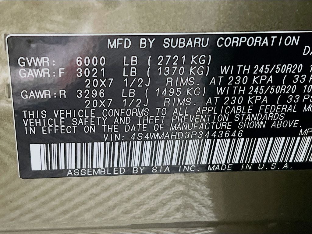 2023 Subaru Ascent Onyx Edition