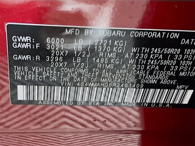 2024 Subaru Ascent Onyx Edition