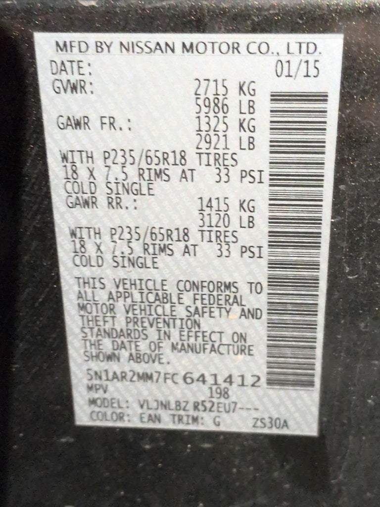 2015 Nissan Pathfinder S