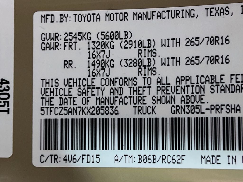 2019 Toyota Tacoma TRD Off-Road V6