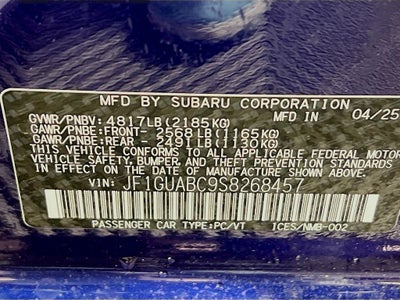 2025 Subaru Impreza Base