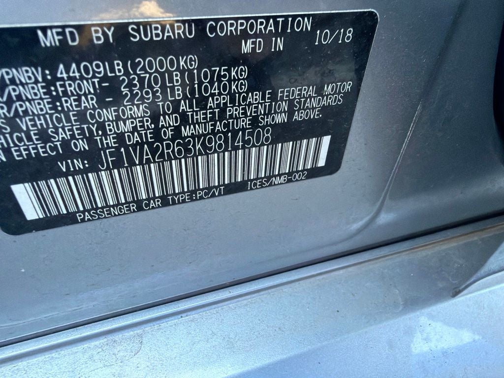 2019 Subaru WRX STi