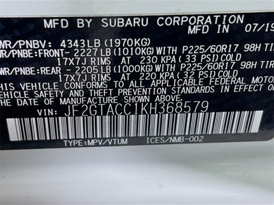 2019 Subaru Crosstrek 2.0i Premium