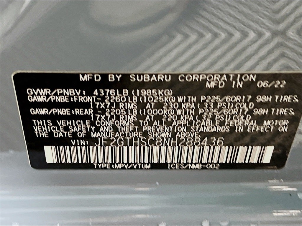 2022 Subaru Crosstrek Sport