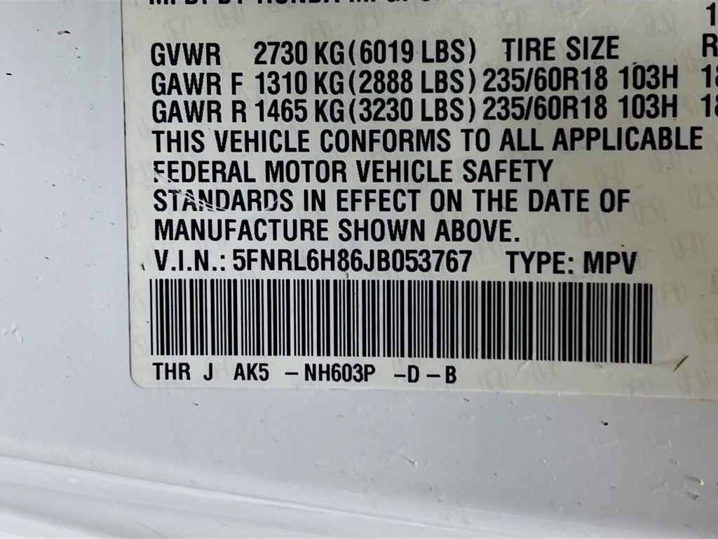 2018 Honda Odyssey Touring