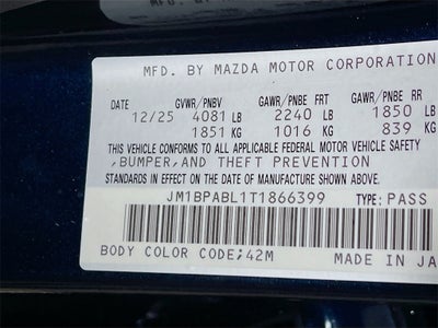 2026 Mazda Mazda3 Sedan 2.5 S Select Sport