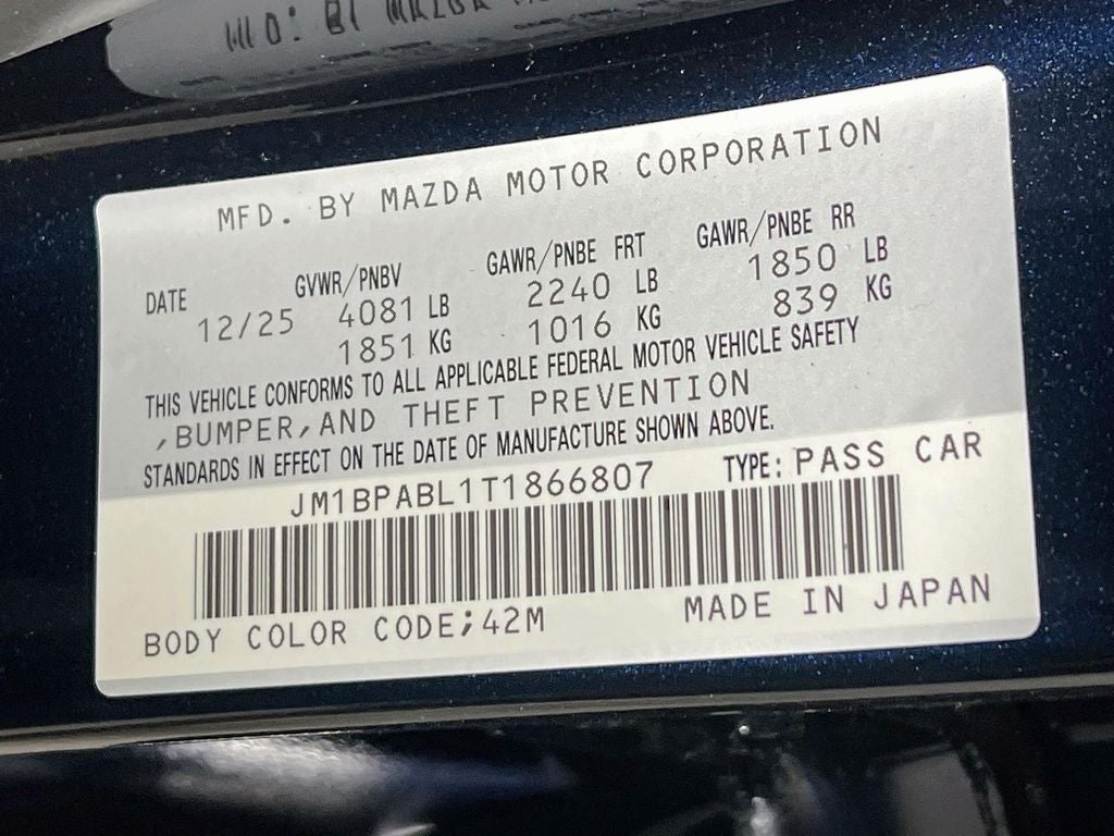 2026 Mazda Mazda3 Sedan 2.5 S Select Sport