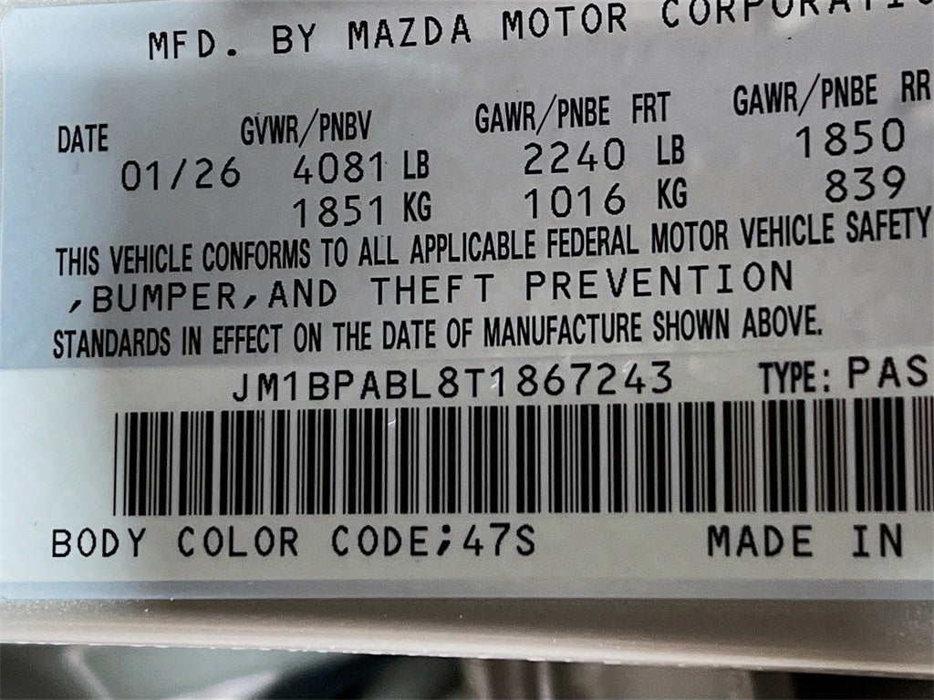 2026 Mazda Mazda3 Sedan 2.5 S Select Sport