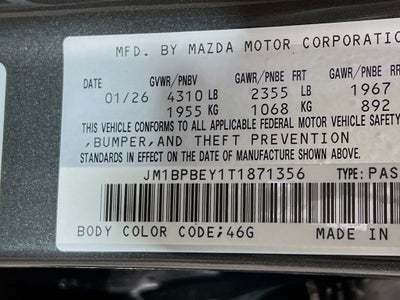 2026 Mazda Mazda3 Sedan 2.5 Turbo Premium Plus AWD