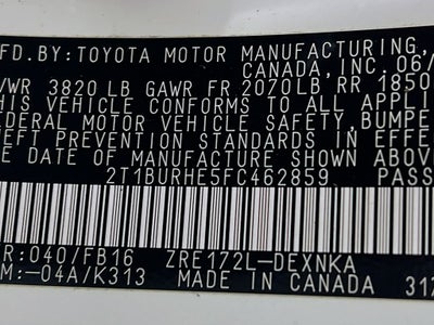 2015 Toyota Corolla LE