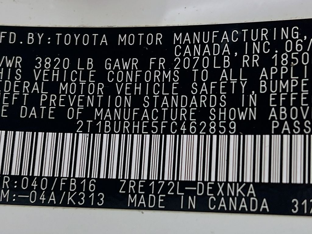 2015 Toyota Corolla LE