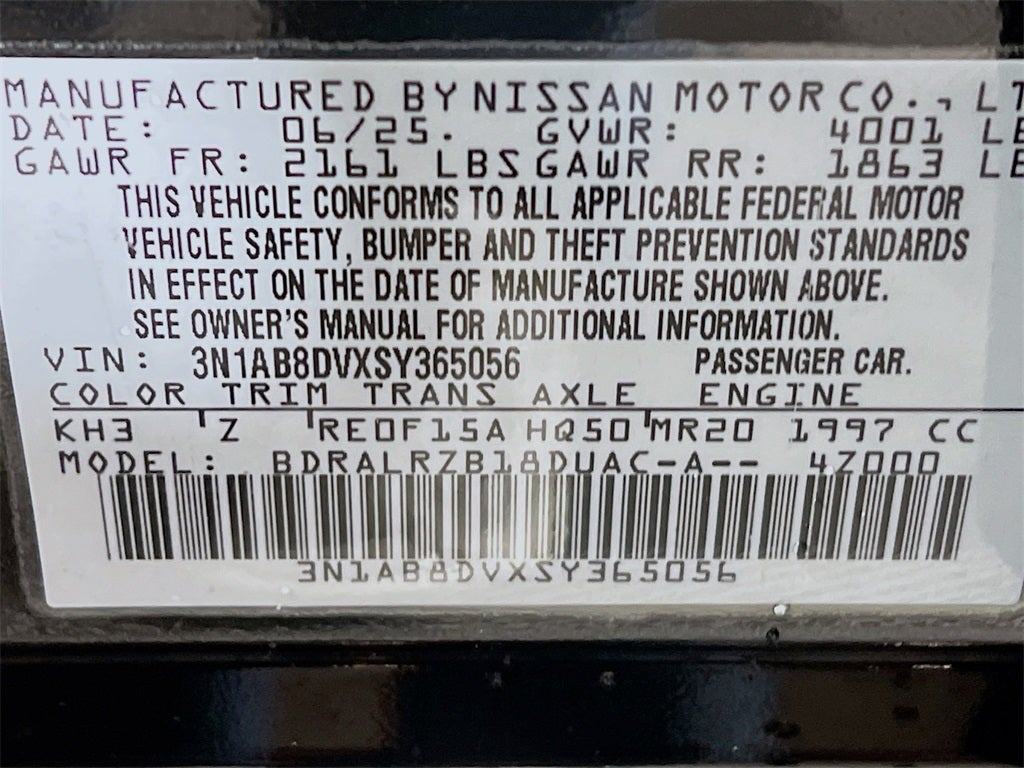 2025 Nissan Sentra SR