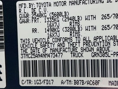 2022 Toyota Tacoma TRD Off-Road V6