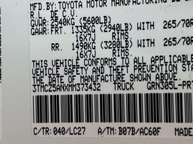 2021 Toyota Tacoma TRD Off-Road V6