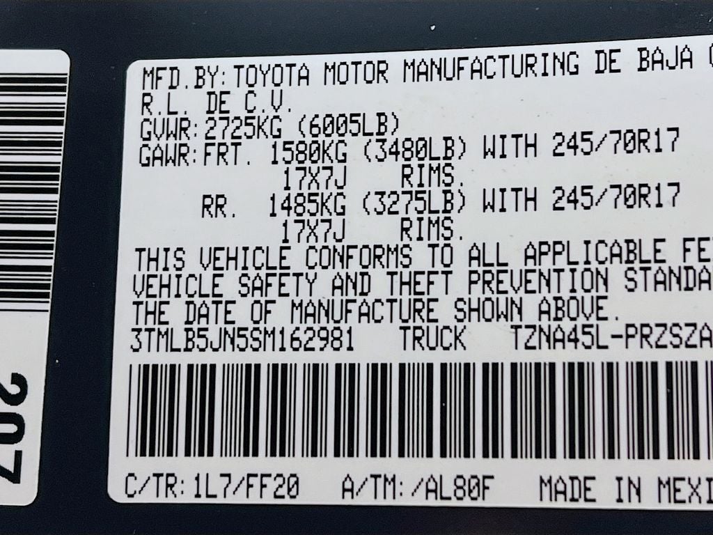 2025 Toyota Tacoma SR5