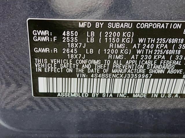 2018 Subaru Outback 3.6R Limited