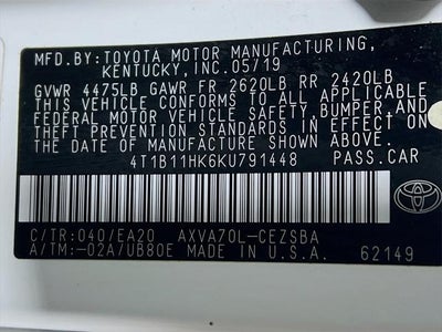 2019 Toyota Camry SE