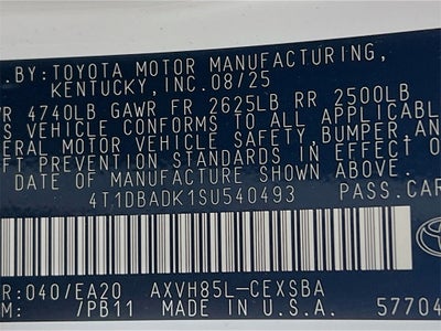 2025 Toyota Camry SE