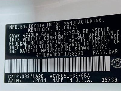 2026 Toyota Camry XLE