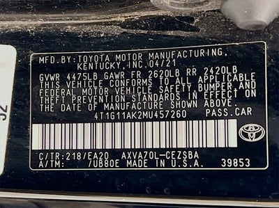 2021 Toyota Camry SE