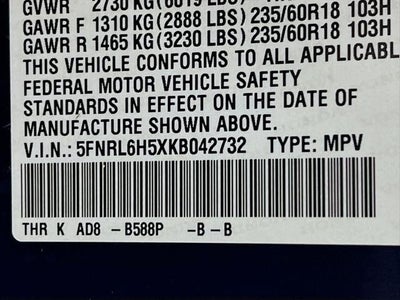 2019 Honda Odyssey EX