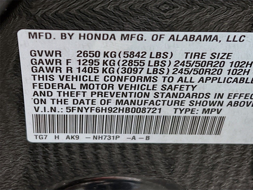 2017 Honda Pilot Touring