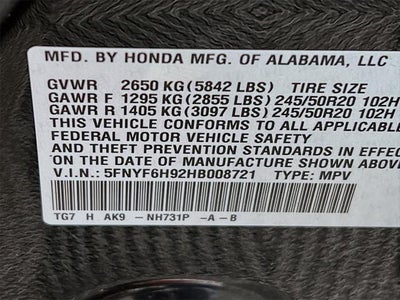 2017 Honda Pilot Touring