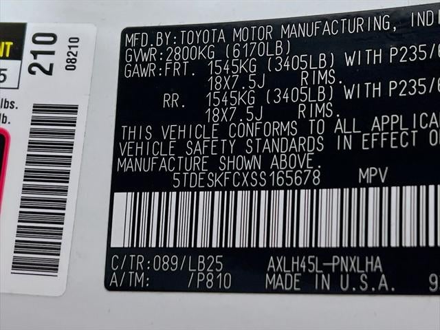 2025 Toyota Sienna Platinum 7 Passenger