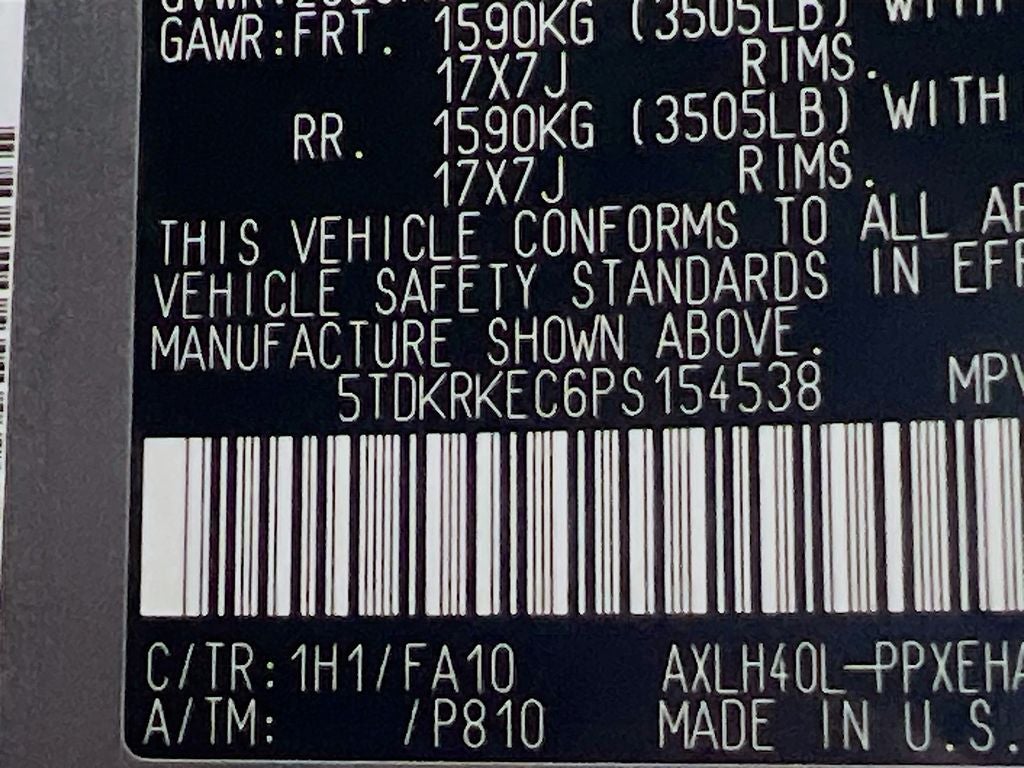 2023 Toyota Sienna LE 8 Passenger