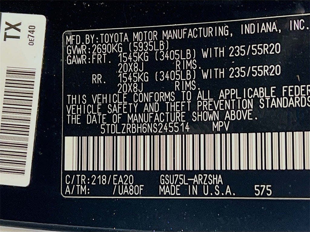 2022 Toyota Highlander XSE