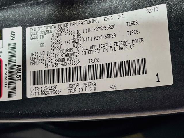 2018 Toyota Tundra Platinum 5.7L V8