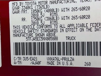 2022 Toyota Tundra Limited