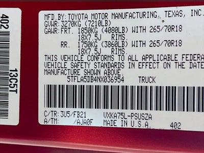 2022 Toyota Tundra SR5