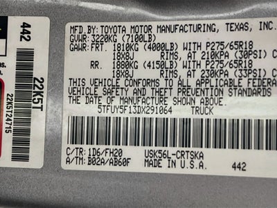 2013 Toyota Tundra Grade