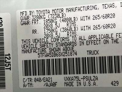 2025 Toyota Tundra Limited Premium Pkg