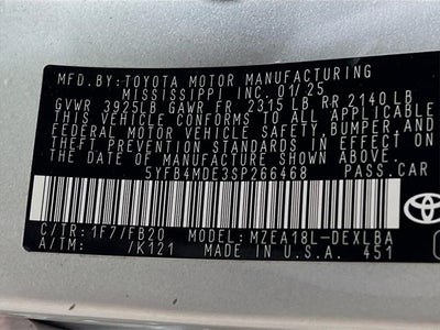 2025 Toyota Corolla LE