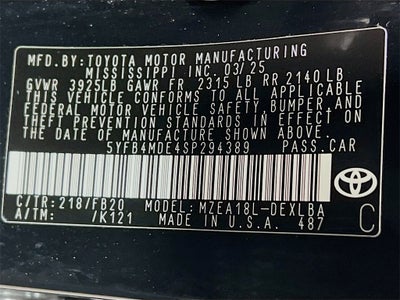 2025 Toyota Corolla LE