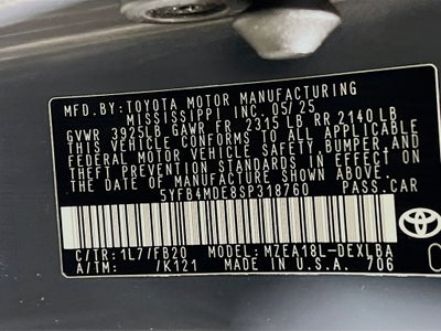 2025 Toyota Corolla LE
