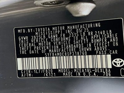 2025 Toyota Corolla LE