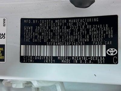 2024 Toyota Corolla LE