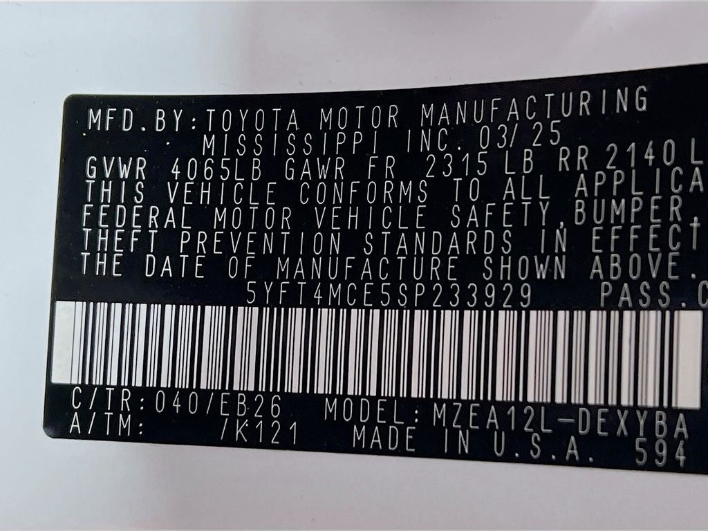 2025 Toyota Corolla XSE